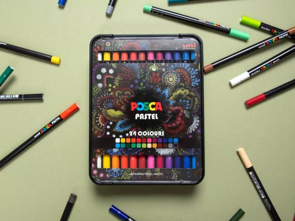 posca by uni-ball 24 count pastels with box