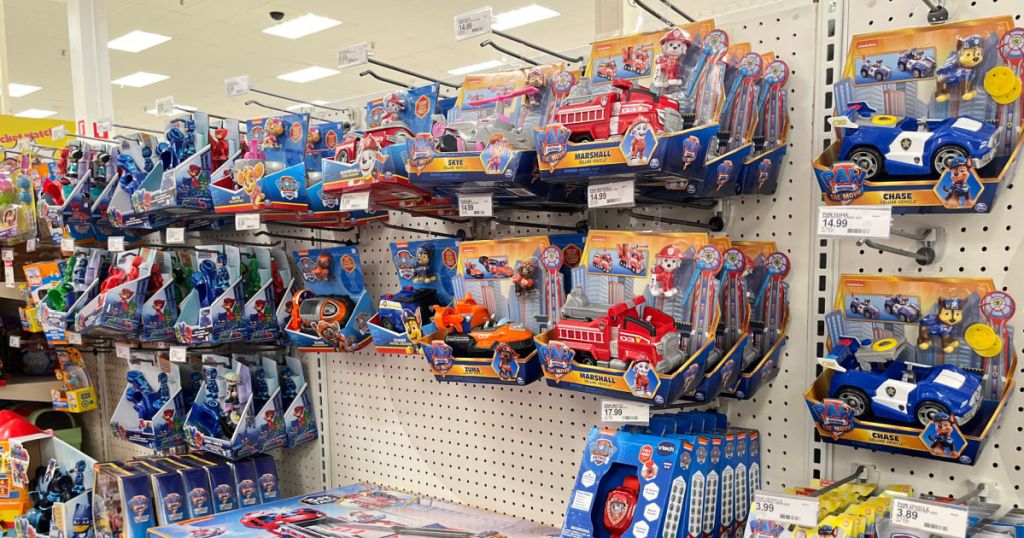 toy cars on shelf 