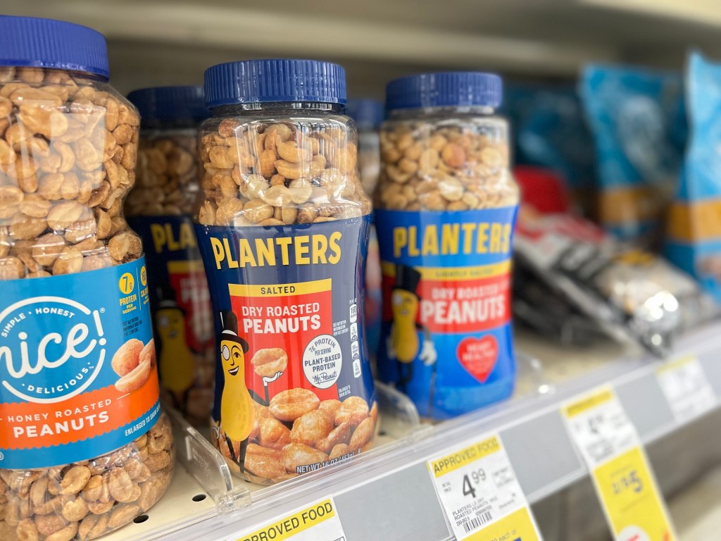 Planters Nuts on store shelf