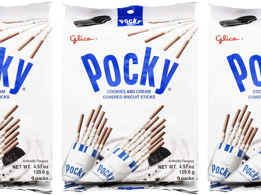 Pocky Cookie & Cream Covered Biscuit Sticks 9-Pack