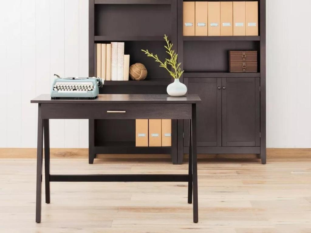 project 62 paulo wood writing desk with drawers
