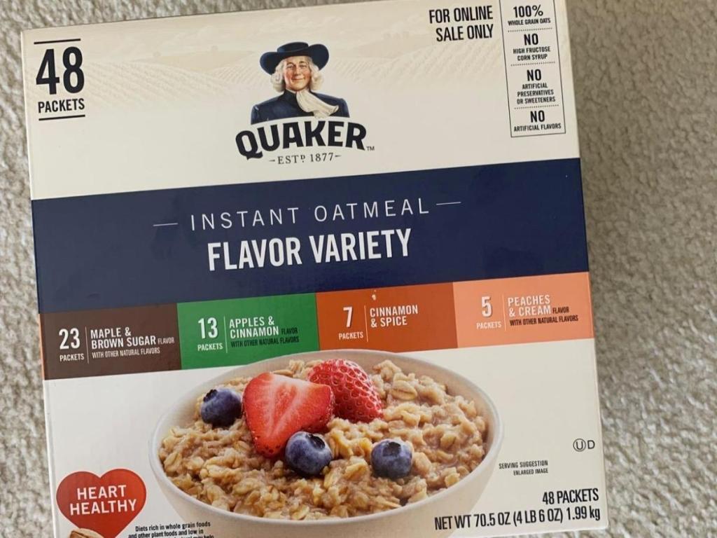 quaker oatmeal 48 count variety pack