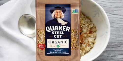 Quaker Organic Steel Cut Oats Resealable Bag 4-Pack Only $12.74 Shipped on Amazon (Just $3.19 Each)