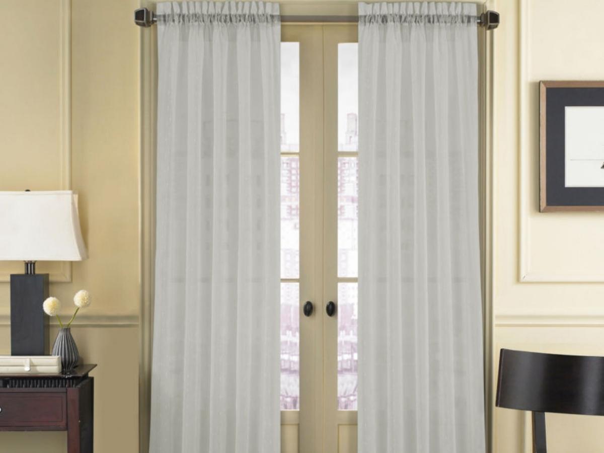 Queen Street Remy Sheer Rod Pocket Curtain Panel in Cloud