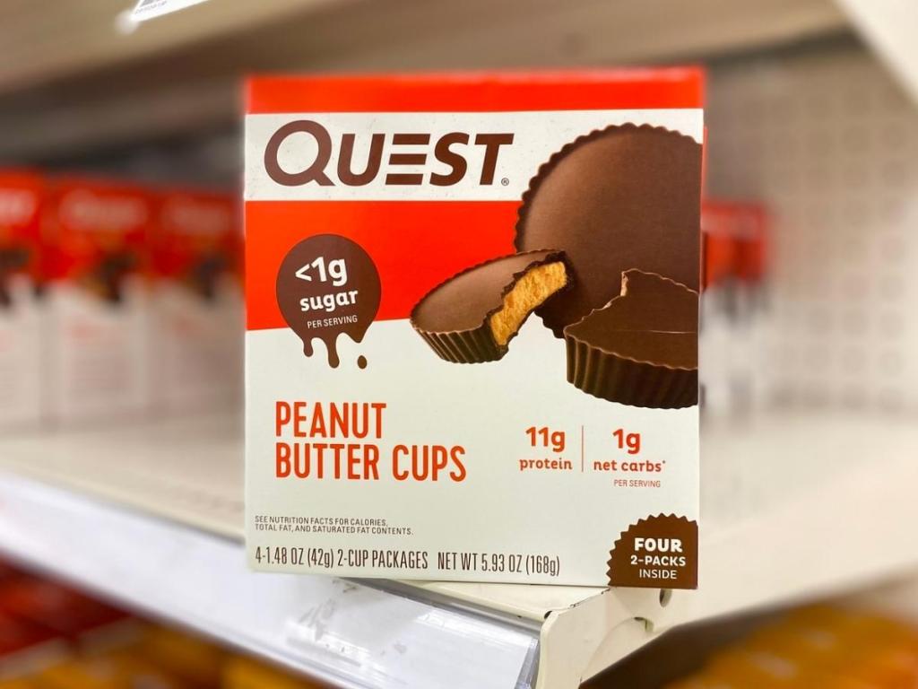 quest peanut butter cups box in store