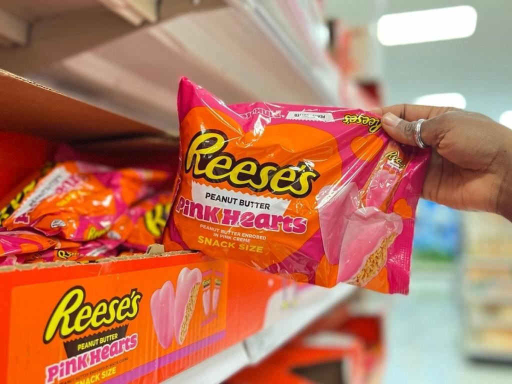 reese's valentine's day pink hearts in store