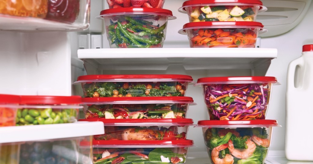 Rubbermaid, TakeAlongs, Food Storage Containers in fridge