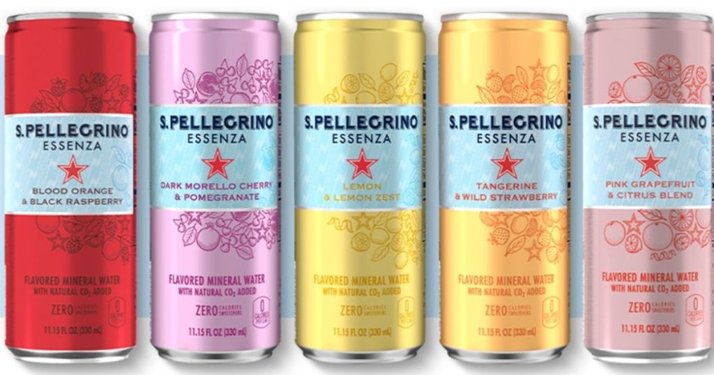 varieties of S.Pellegrino cans