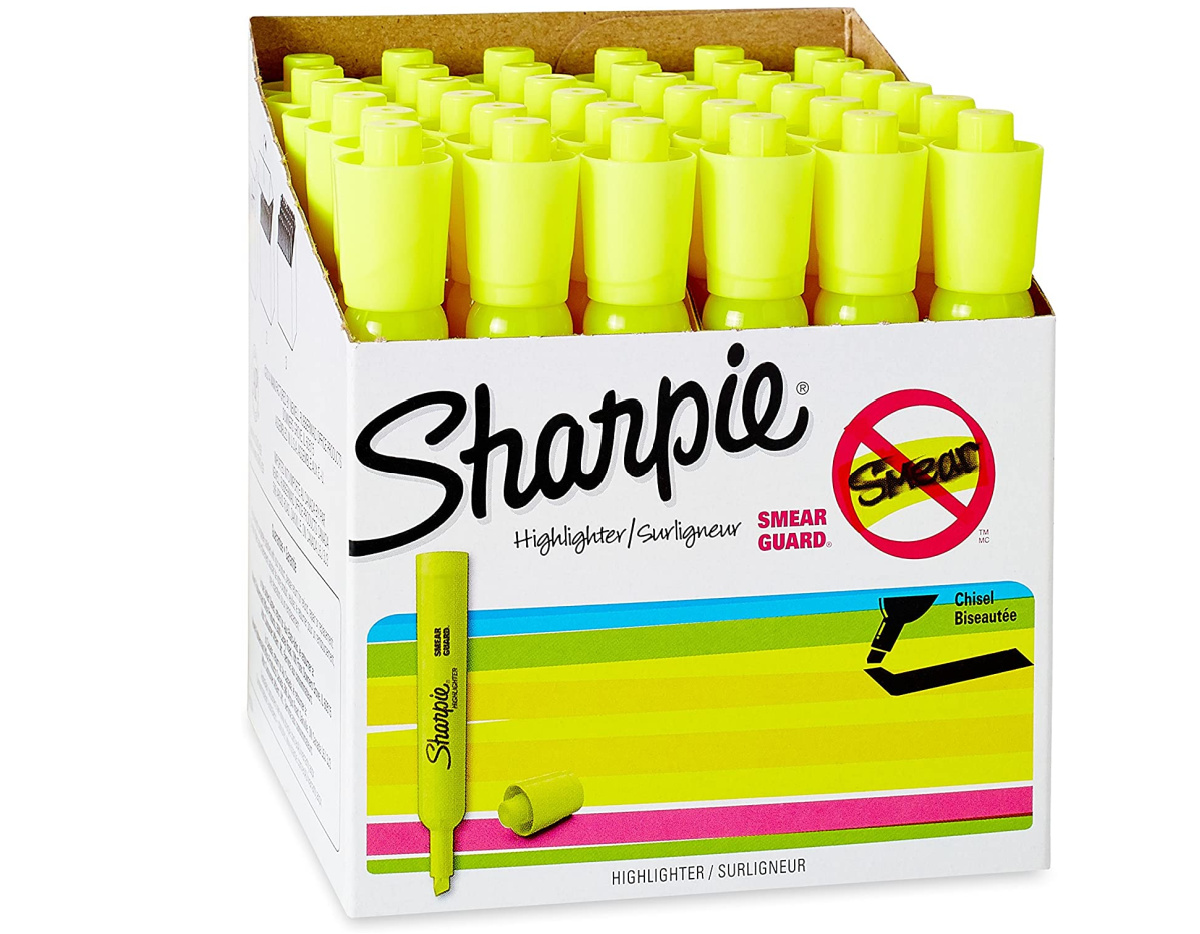 36 pack of yellow highlighters