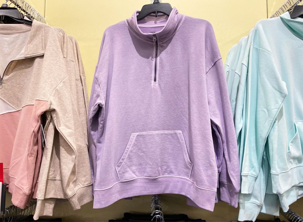women's pullover tops on display at kohl's