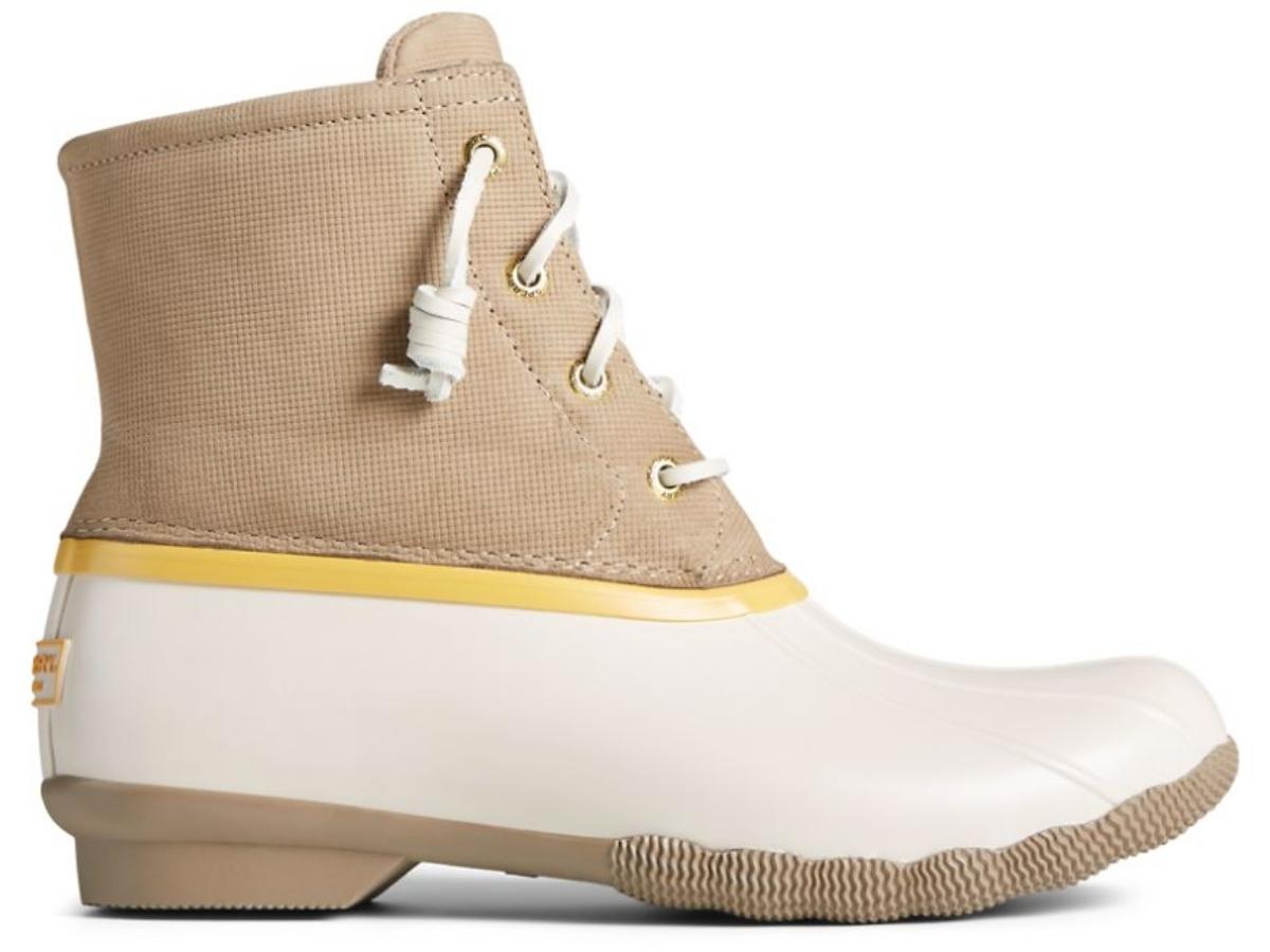 maroon sperry duck boots