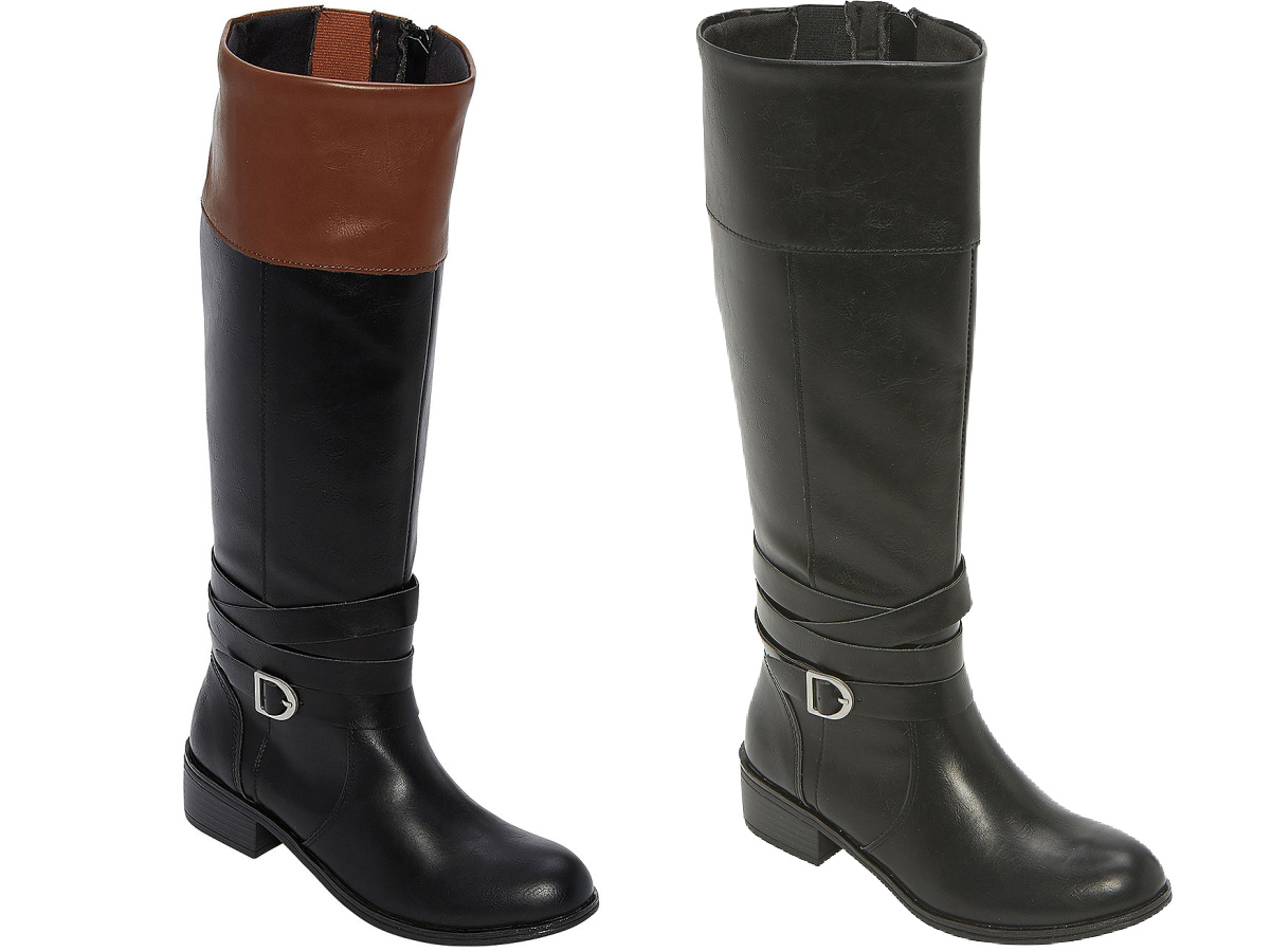 jcpenney black knee high boots