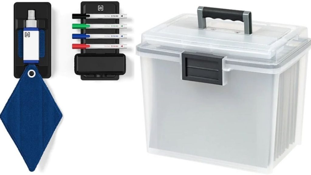 Staples Clearance Dry Erase Set and File Box