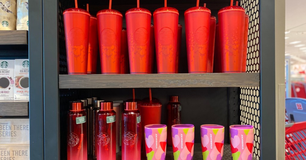 Valentine's Day themed drinkware in store