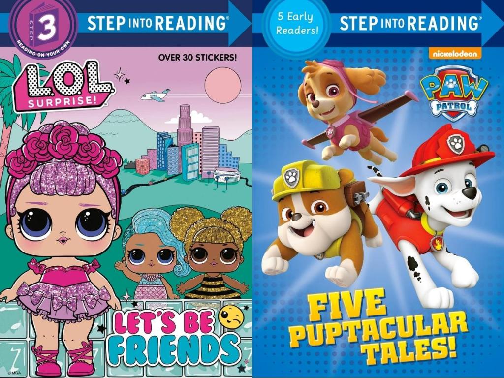 step into reading lol surprise and paw patrol books