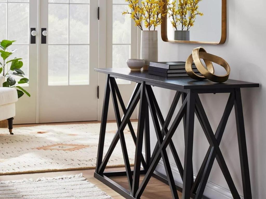 Studio McGee Copperton Wood X Base Console Table