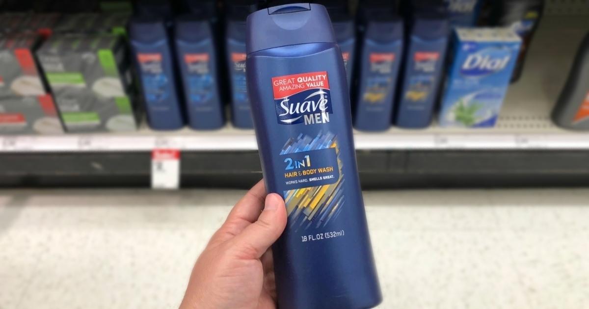 suave men's 2-in-1 body and hair wash
