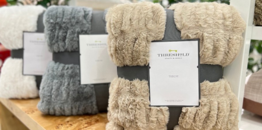 Get 40% Off Target Throw Blankets | Faux Fur Throw Only $18 (Reg. $30)