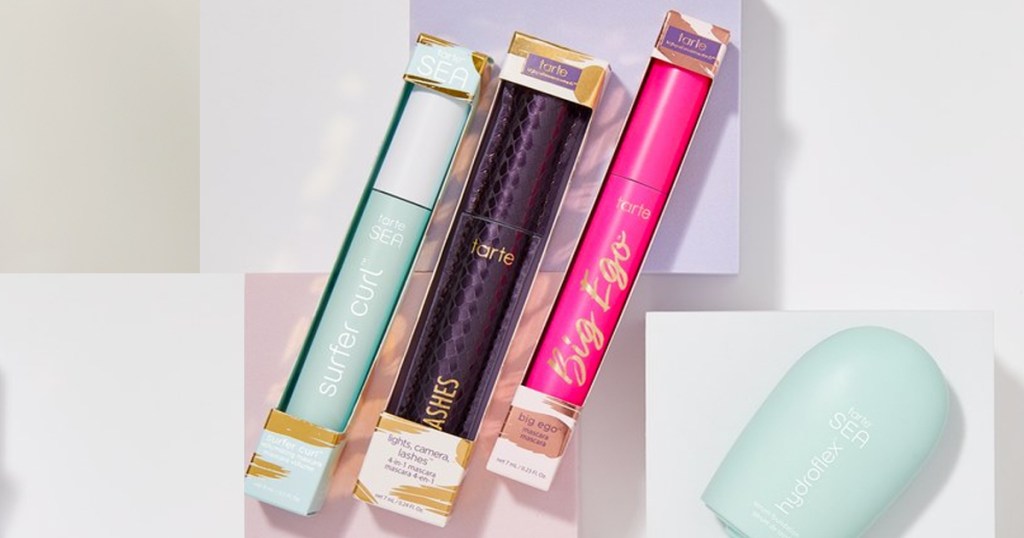 three tubes of tarte mascara