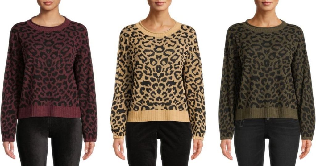 Time and Tru Cheetah Sweater