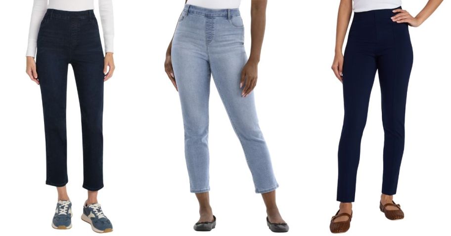 three women wearing Time and Tru Women's Jeans