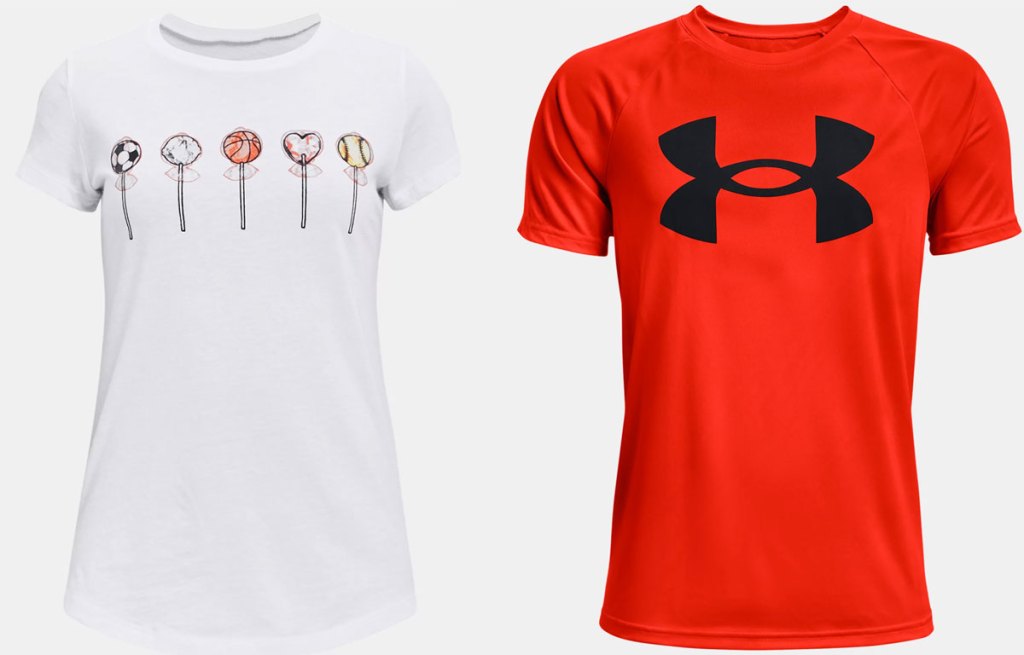 two under armour kids tees