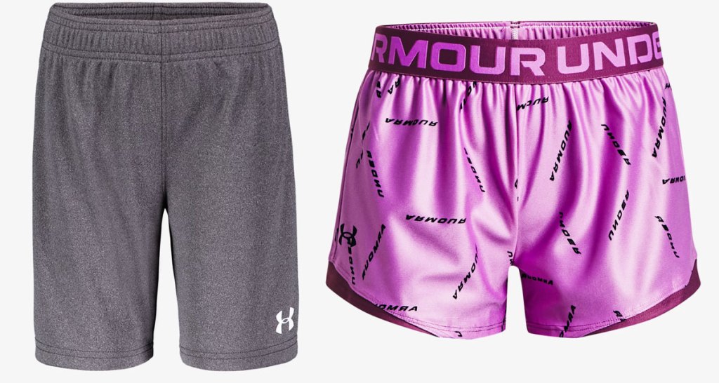 two pairs of under armour shorts