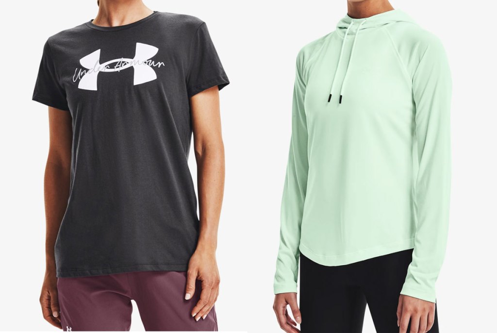 under armour women's tee and hoodie