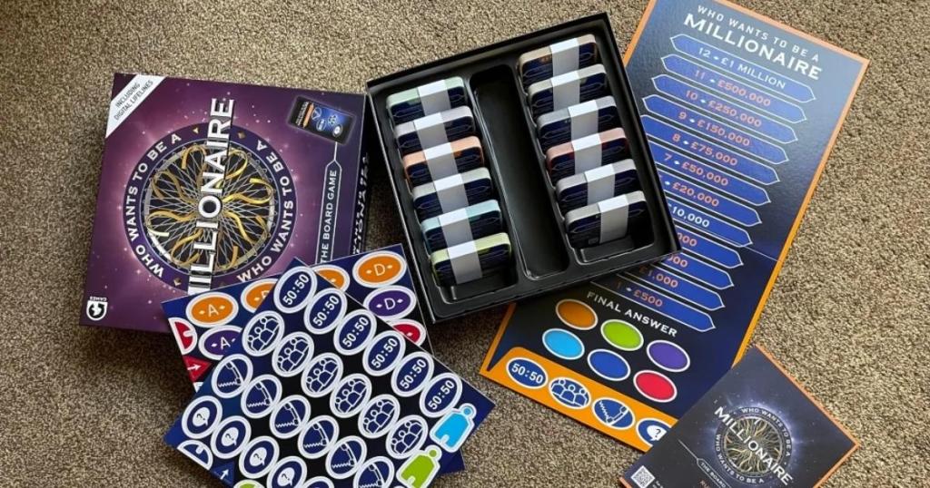 who wants to be a millionaire board game with pieces