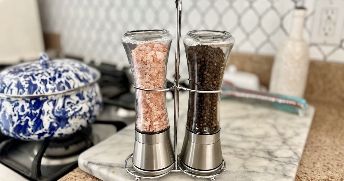 Willow & Everett Salt and Pepper Grinder Set, Stainless Steel