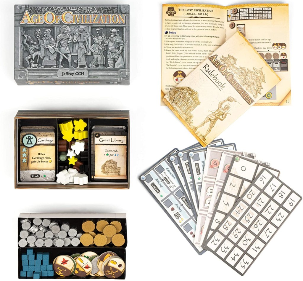 stock image of the contents of age of civilization game