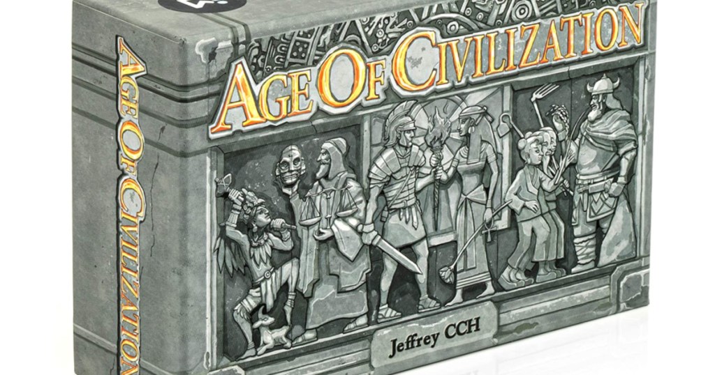 stock image of age of civilization card game box