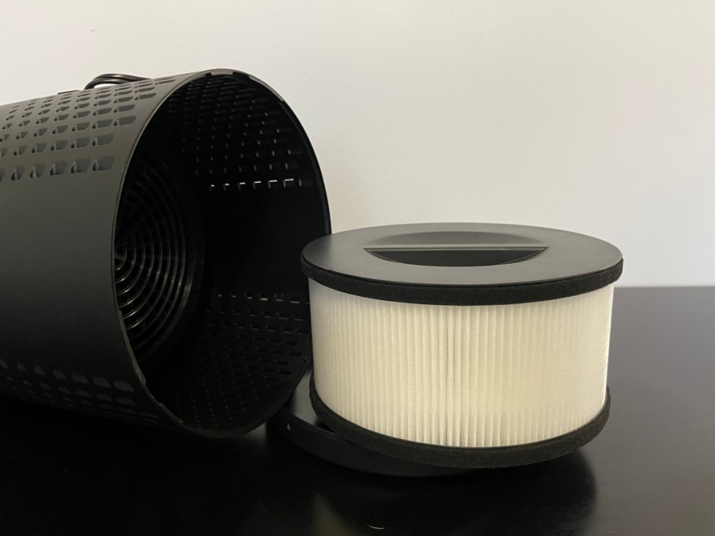 air purifier with filter taken out