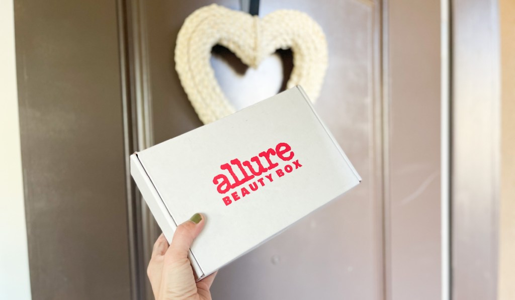 allure beauty box in front of door