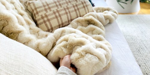 Anthropologie Faux Fur Throw Blanket Just $62.97 Shipped (Reg. $138) – Lowest Price!