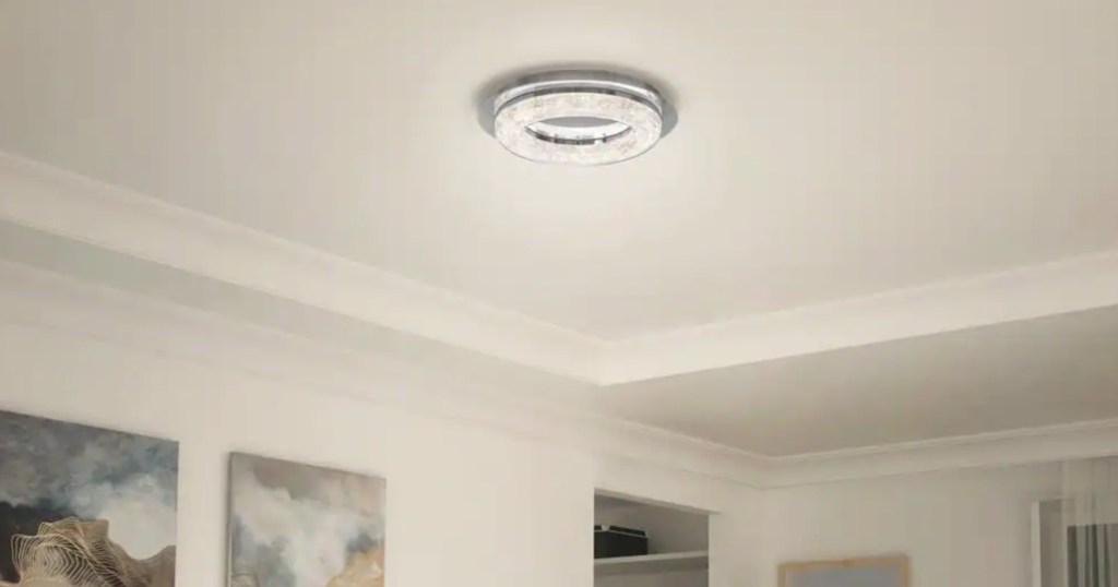 circular light flush to ceiling