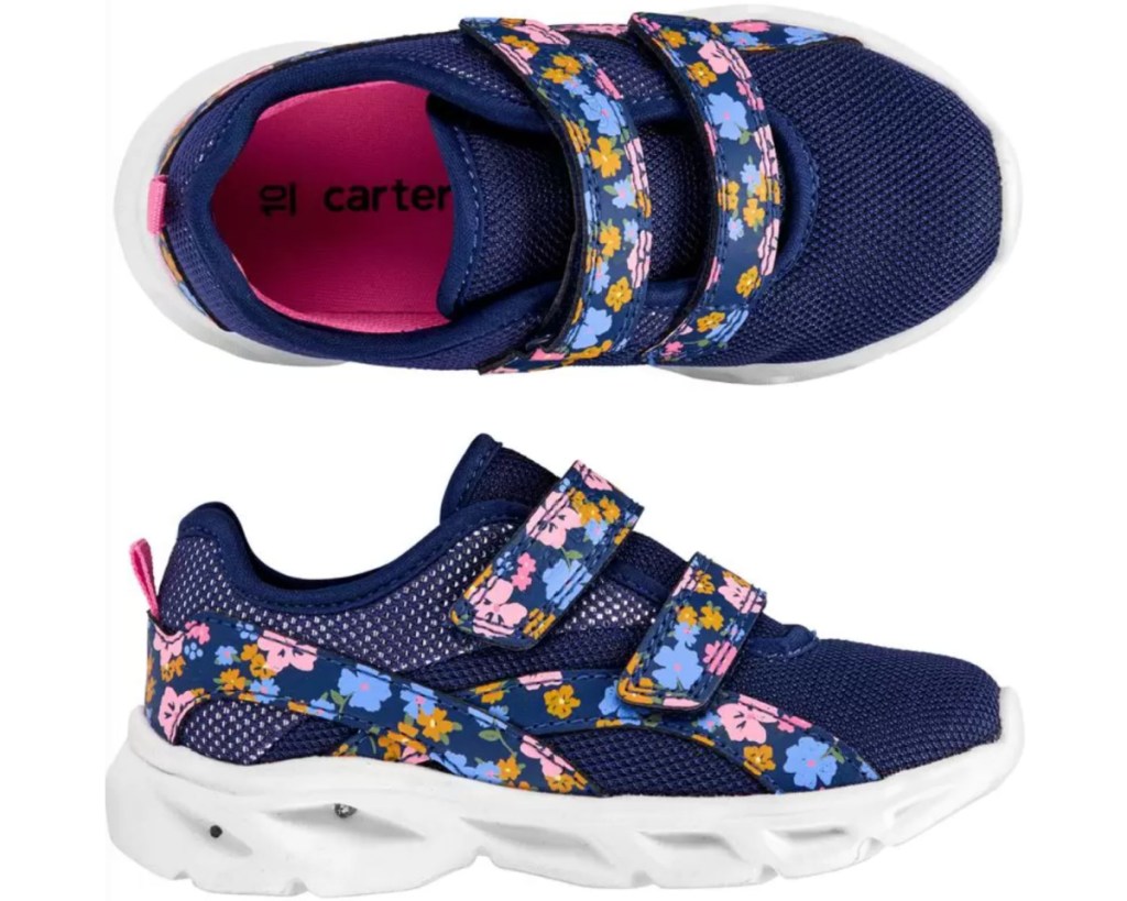 kids sneakers with flowers on them