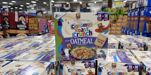 Cinnamon Toast Crunch Oatmeal 18-Pack Only $6.48 at Costco (Just 36¢ Per Pouch)