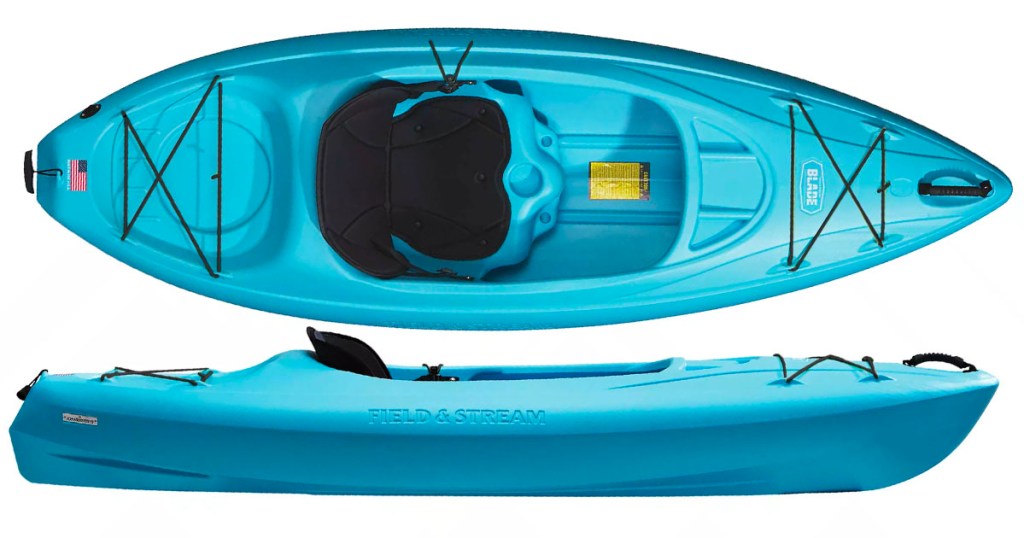 light blue kayak side and top image