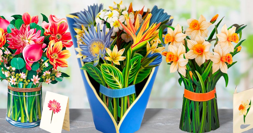 Freshcut Paper Flower Arrangement PopUp Card Only 12.95 on Amazon