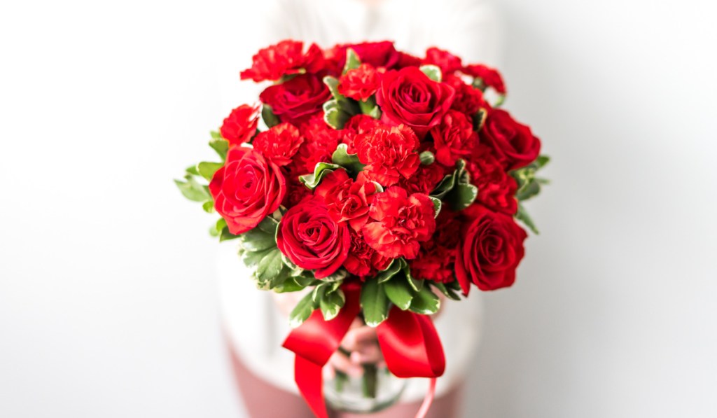 from you flowers roses and carnations bouquet