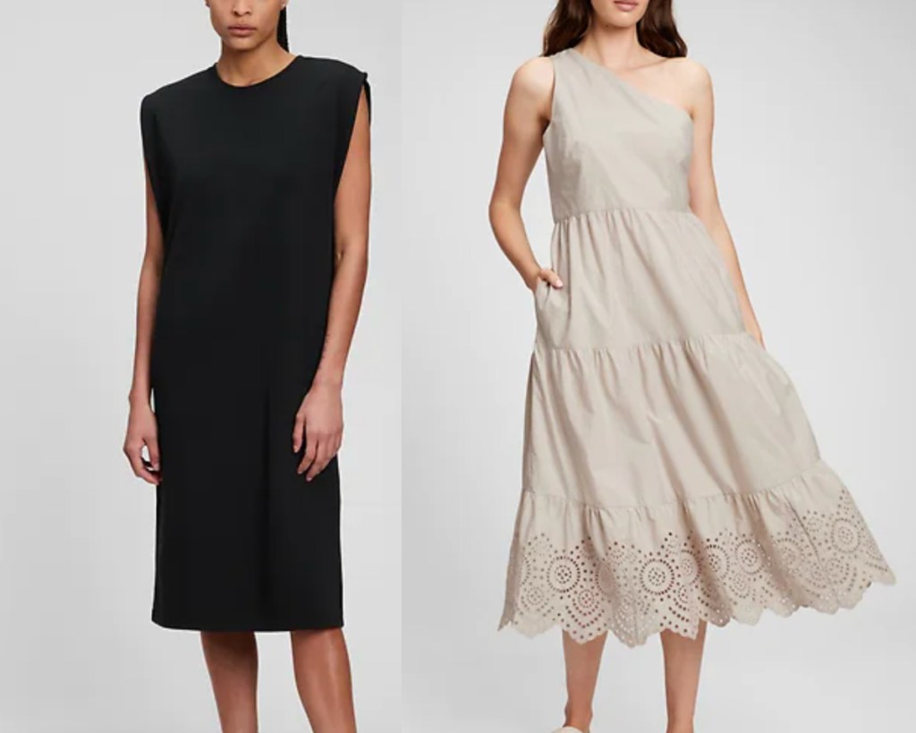 two womens dresses