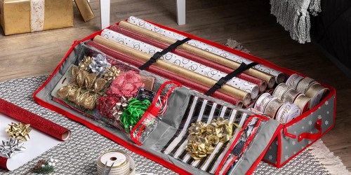 Gift Wrap Organizer Just $6.49 on Amazon (Regularly $20) + Up to 70% Off Ornament, Wreath, & Tree Storage