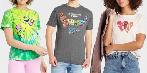 Women’s & Men’s Graphic Tees from $5.60 on Target.com