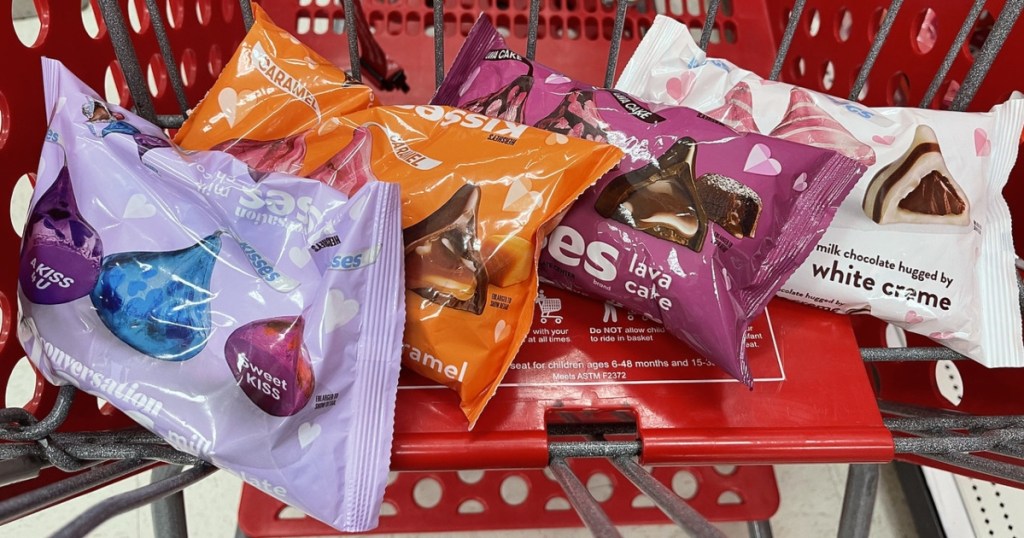 Valentine's Day Hershey's Kisses in Target cart