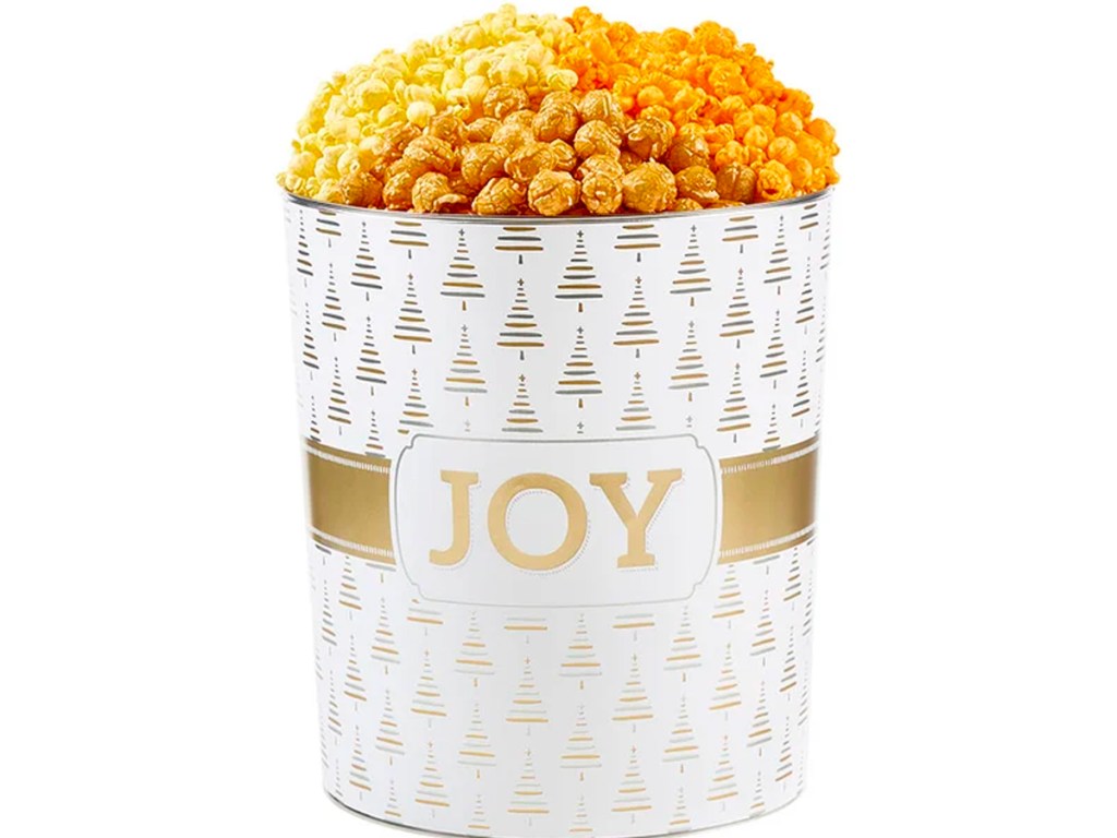 joy popcorn factory tin
