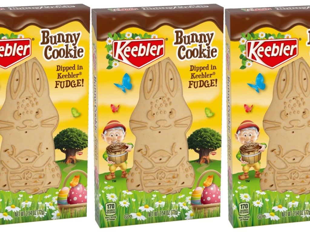 3 Keebler bunny cookies in boxes