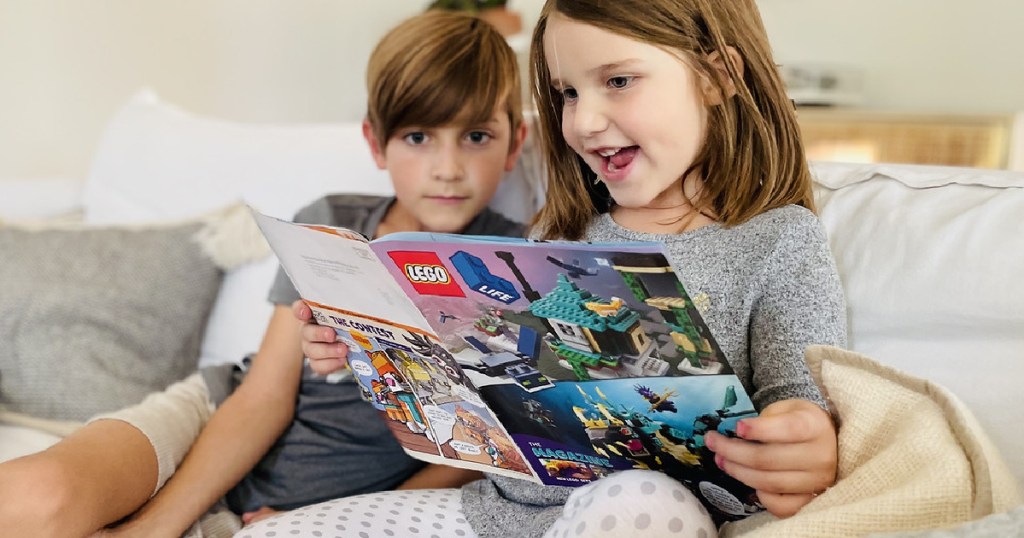 kids reading a magazine