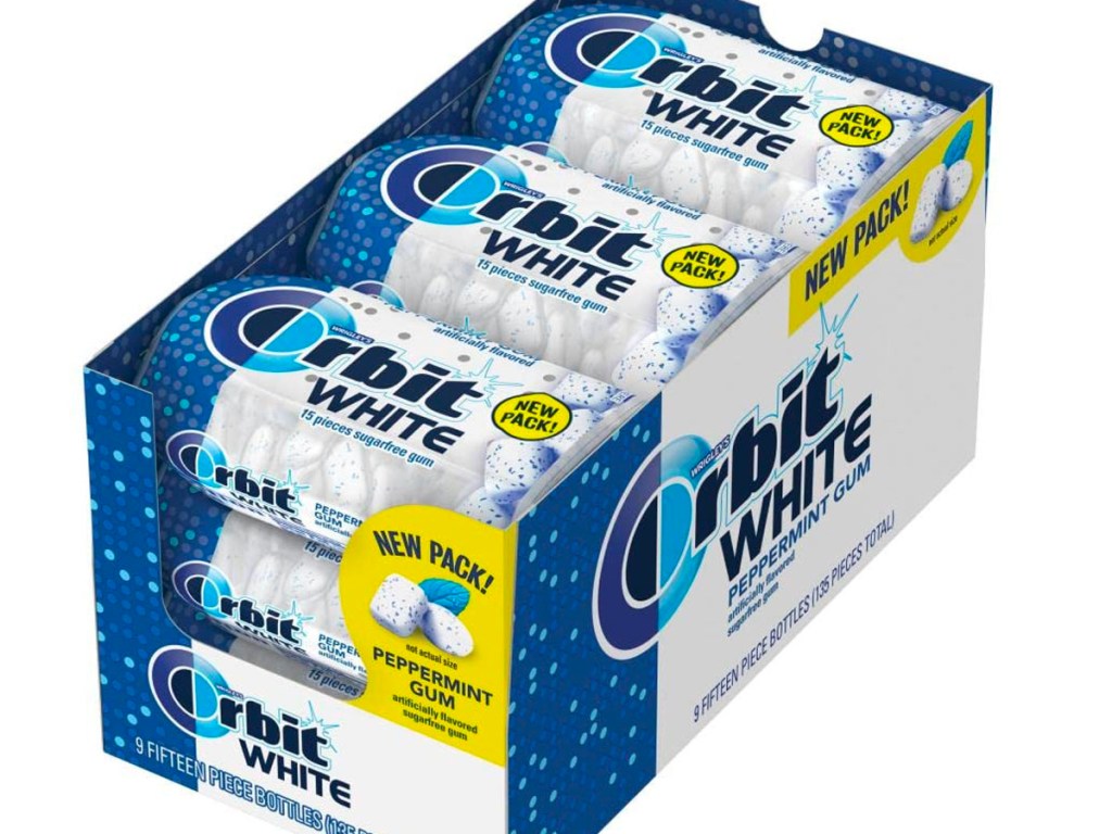 orbit white gum 9 pack package
