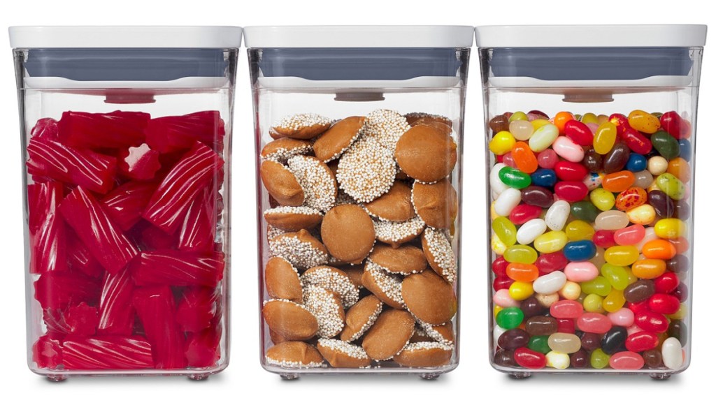 candy inside containers